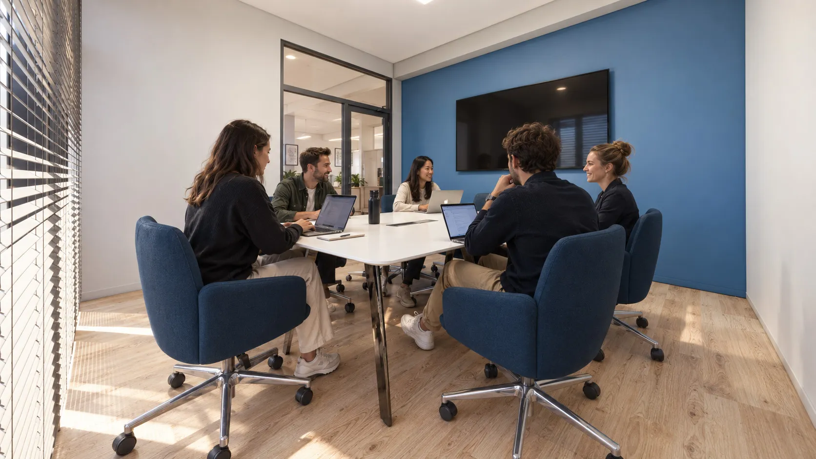 The meeting room at Eighteen Coworking